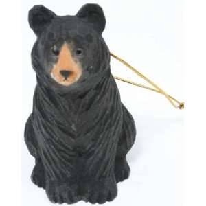  Black Bear Wood carved Ornament