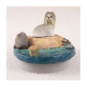  Mixed Shih Tzu Candle Topper Tiny One A Day on the Beach 