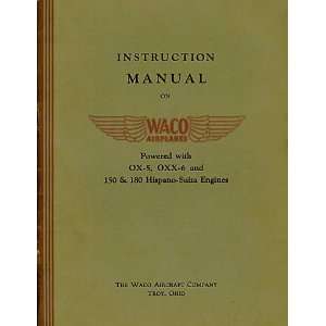  WACO Model 9 Aircraft Instruction Manual WACO Books