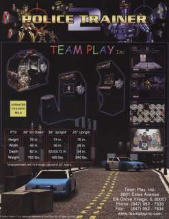 ARCADE TEAM PLAY DEDICATED DELUXE SIT DOWN 39 POLICE TRAINER 2 