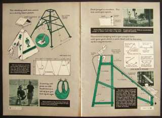 Playground Equipment 1950 How To build PLANS Swing/Slide +More  