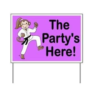  Martial Arts Girl Monkey Party Is Here Sign Health 