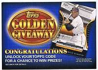 Topps 2012 Series 1 GOLDEN GIVEAWAY CODES   LOT OF 10 UNUSED CODES 