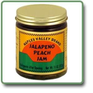 Jalapeno Peach Jam   11 oz glass jar  Grocery & Gourmet 