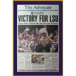     NCAA Champs 2003   Wood Mounted Newspaper Print