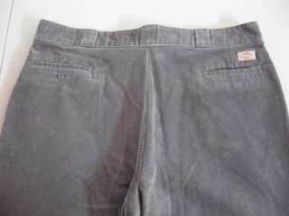 Vintage Mens DICKIES Rebel Mechanic PUNK Gray Corduroy Casual Pants 