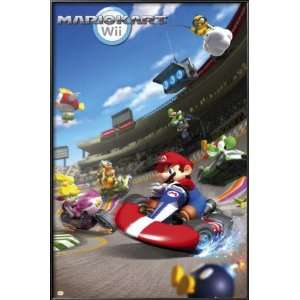  NINTENDO   Mario Kart Wii Lamina Framed Poster Print 