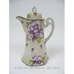  Nippon Hand Painted Violet Chocolate Pot