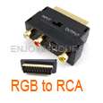 RGB Scart to Composite RCA+S Video Audio AV TV Adapter  