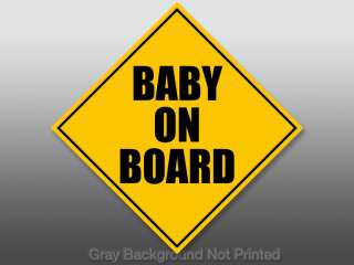 Baby On Board Car Rear Window Decal   sticker safety  