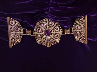 Vintage Purple Silk Velvet Bias Cut Gown 1930S L Xl  