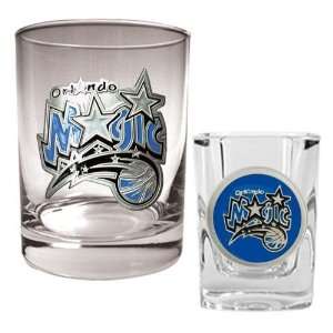  Orlando Magic Rocks Glass & Shot Glass Set   Primary Logo 