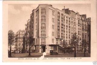 FRANCE PARIS HOTEL ALSINA OLD UNUSED POSTCARD  