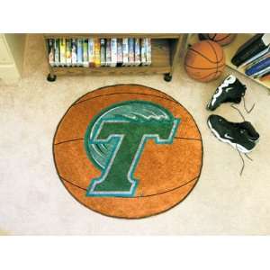   Green Wave 29 Round Basketball Floor Mat (Rug)
