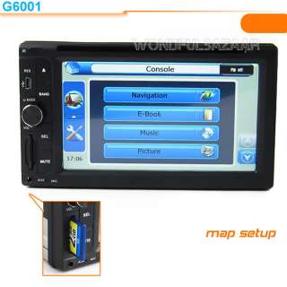 9630 7 2 DIN CAR DVD PLAYER GPS BLUETOOTH IPOD TV  