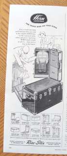 1949 Horn Luggage Print Rice Stix Pullman Steamer Ad  