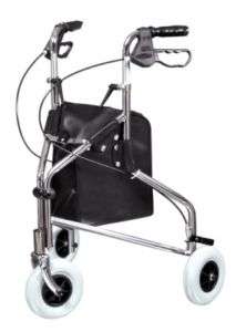 Lumex Sure Gait Three 3 Wheel Rollator Steel Walker  