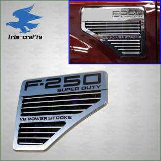 08 09 10 Ford F250 F350 Fender Vent Billet Grille Grill  