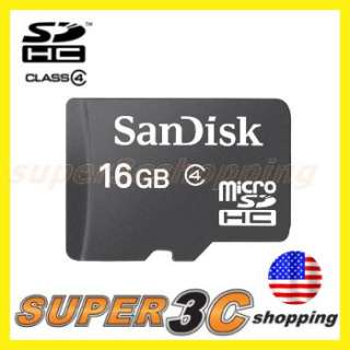 Sandisk 16GB Class 4 Micro SD HC High Capacity SDHC Memory Card with 