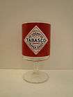   Glass 4 McIllhenny Co. Tabasco Red Eye Pepper Sauce Goblets  