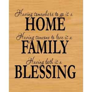 Home Family Blessings decal   selected color 