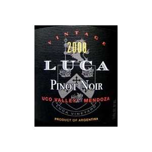  2008 Luca Pinot Noir 750ml Grocery & Gourmet Food