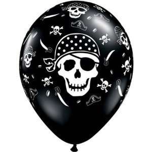   Pirate Skull & Cross Bones Around Balloons (10 ct) [Toy] Toys & Games