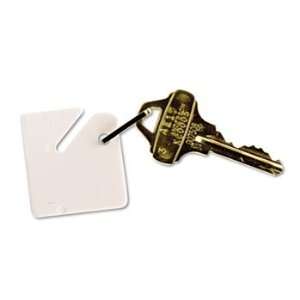   Key Tags, Plastic, 1 1/2 x 1 1/2, White, 20/Pack MMF2013001AA06