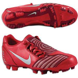 Nike Total 90 Shoot II FG Soccer Shoes Kids   Youth Jr Red / Silver 