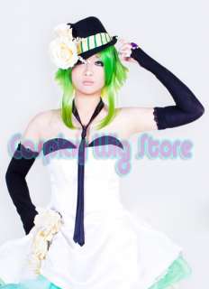 Vocaloid Gumi Megpoid Short Mixed Green Straight Hair Wig  