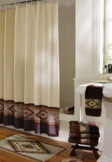   Decor Bathroom Fabric Shower Curtain w/ 12 Ring Hooks 70x72 NEW LI3808