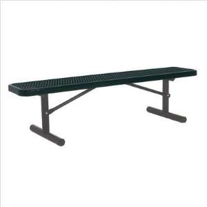  Ultra Play P 8 Backless Park Bench with Diamond Pattern 