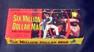 1975 Donruss Six Million Dollar Man Trading Card Box 24 Packs  