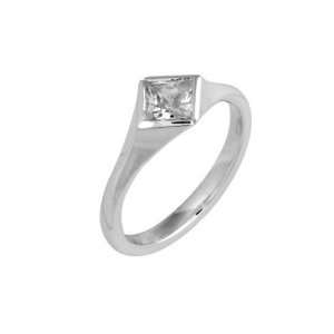  Princess Cut Diamond Solitaire Engagement Ring   Platinum 