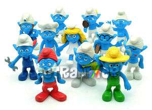 Lot 12 The SMURFS 2.5 New Lovely Figure Toy/QT1452  