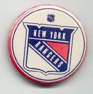 VINTAGE NEW YORK NY RANGERS OLD LOGO PINBACK BUTTON  