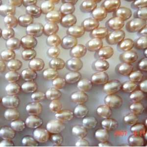  Natural Purple 7mm Top Drilled Rice Freshwater Pearls 