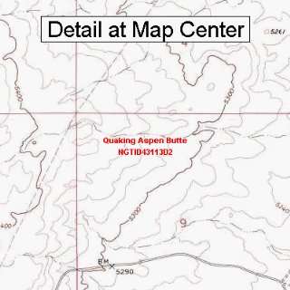 USGS Topographic Quadrangle Map   Quaking Aspen Butte 