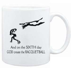   Sixth Day God Create The Racquetball  Mug Sports