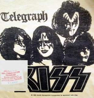 1980 Aucoin Mgt KISS ARMY Rock Concert TELEGRAPH Tour vtg NOS 