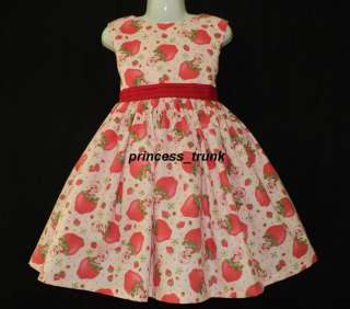 Strawberry Shortcake on pink dress