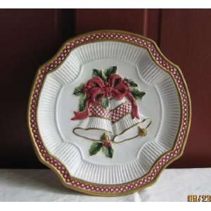  Fitz and Floyd Holiday Bells Canape Plate 