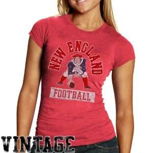  Junk Food New England Patriots Ladies Red True Vintage 