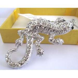  Purse Charm Lizard Crystal Key Ring Rhinestone Keychain 