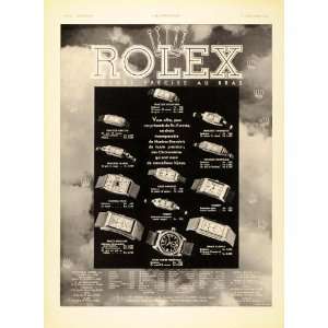  1934 French Ad Rolex Watches Oyster Viceroy Tonneau 