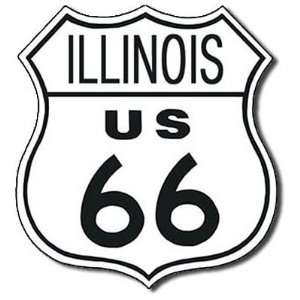  Route 66 Illinois Highway Road Tin Sign