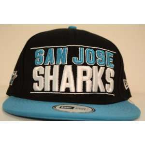 San Jose Sharks Black/Teal Two Tone Snapback Adjustable Plastic Snap 