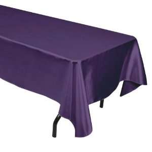 60 inch x 120 inch Rectangular Purple Tablecloth (Satin 