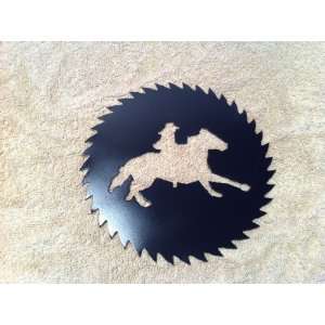   Featuring Cowboy and Horse in Gallop Metal Art 