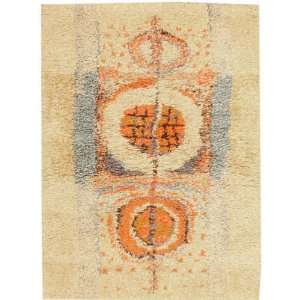  Vintage Modernist Art Deco Scandinavian Rya Rug / Carpet 